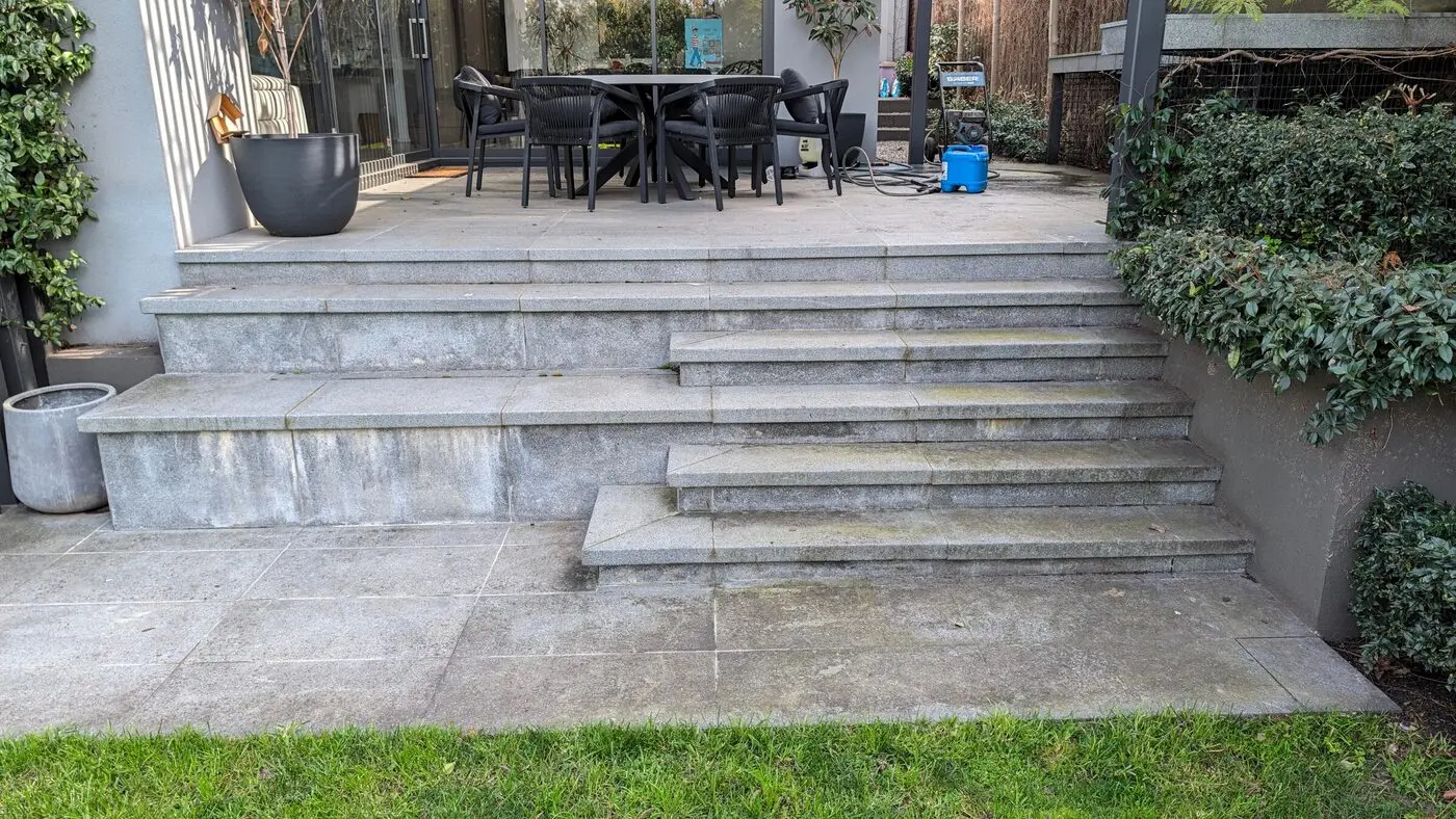 Concrete path before cleaning in Melbourne south-east
